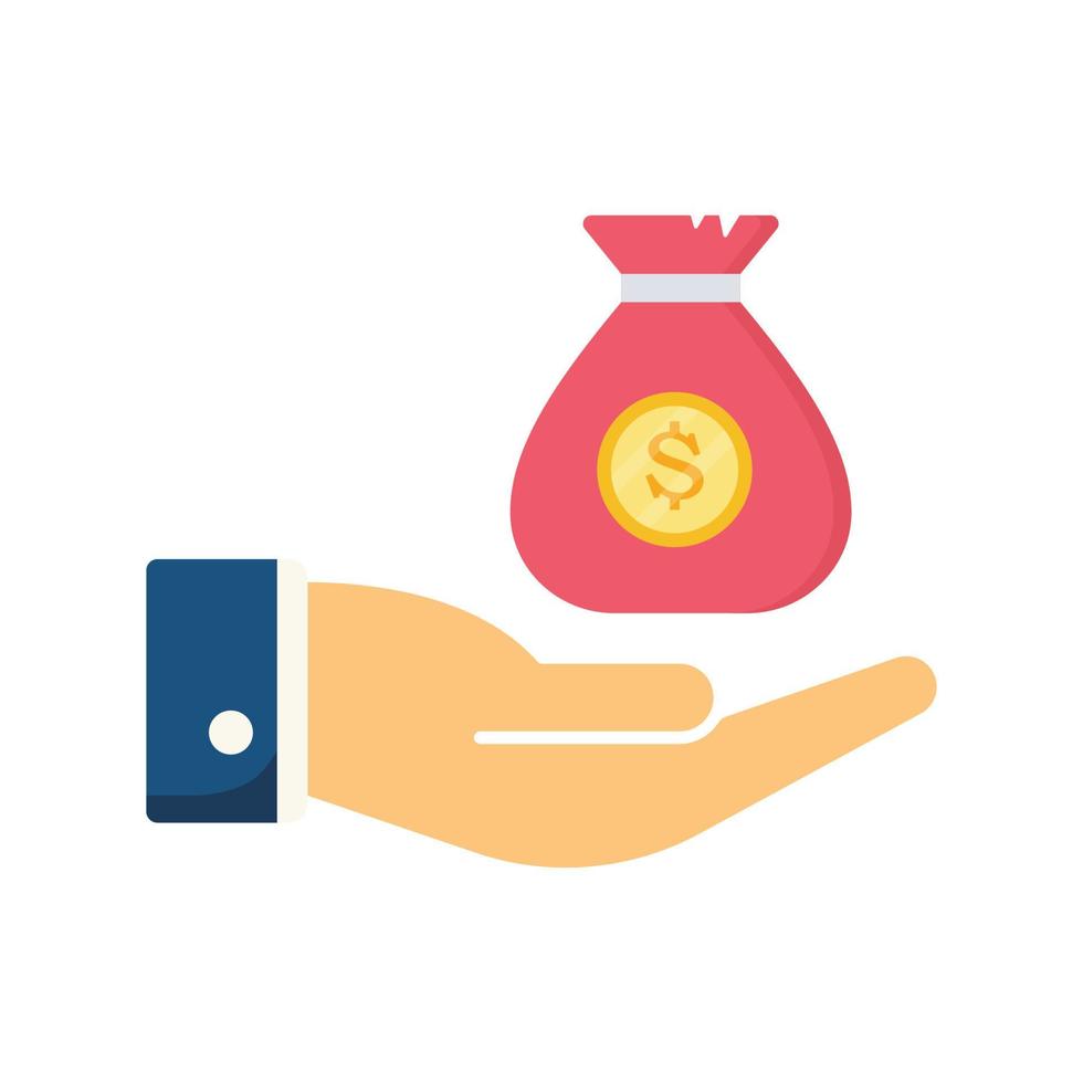 Dollar Sack Vector icon which is suitable for commercial work and easily modify or edit it