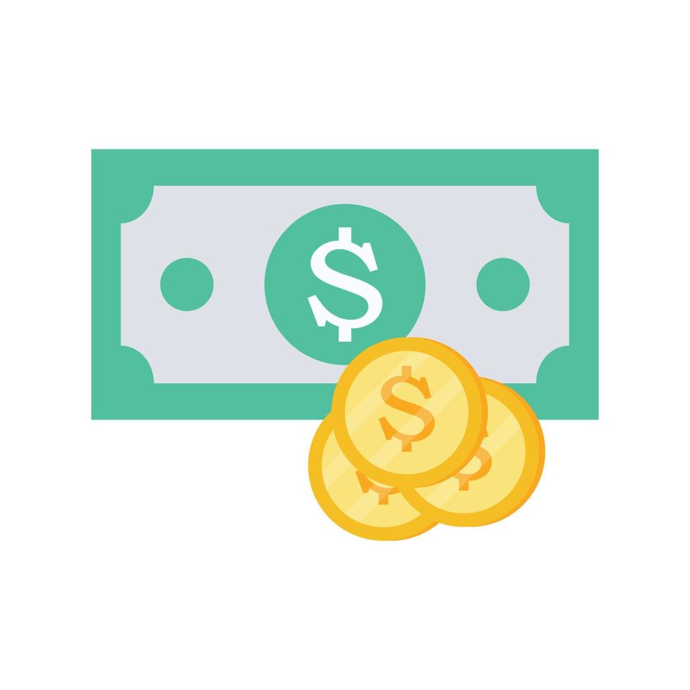 dollar coin Vector icon which is suitable for commercial work and easily modify or edit it