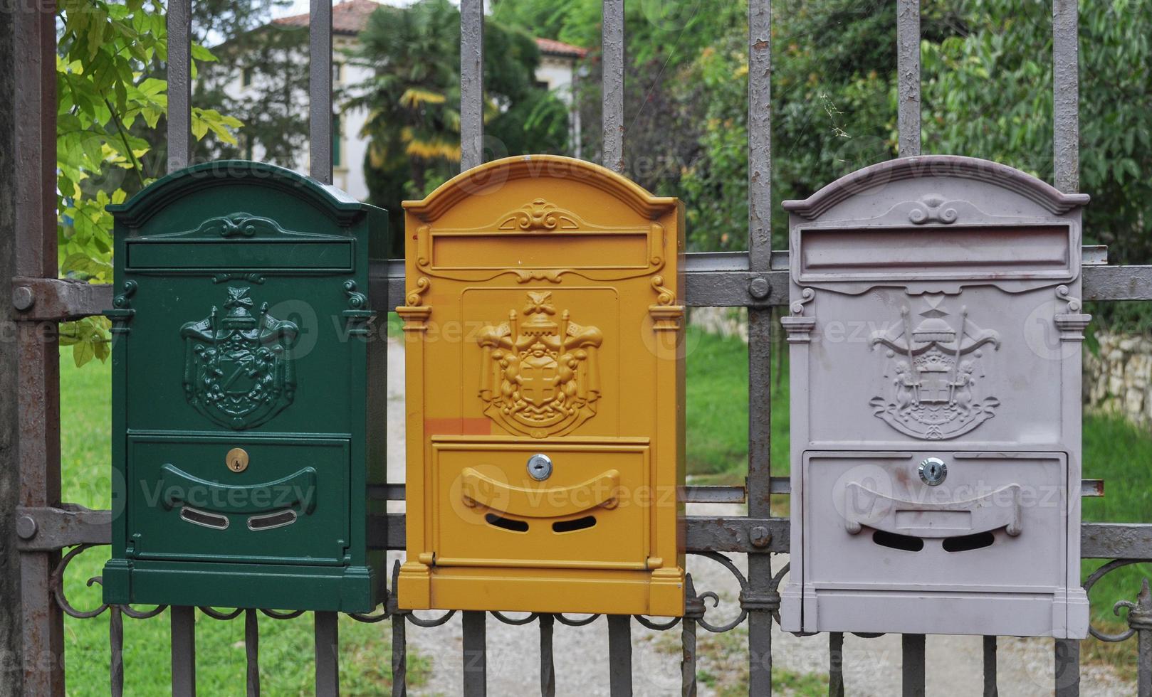 Letter box mailbox for receiving incoming mail photo