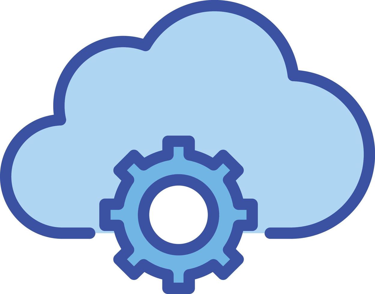 Cloud Setting Isolated Vector icon which can easily modify or edit
