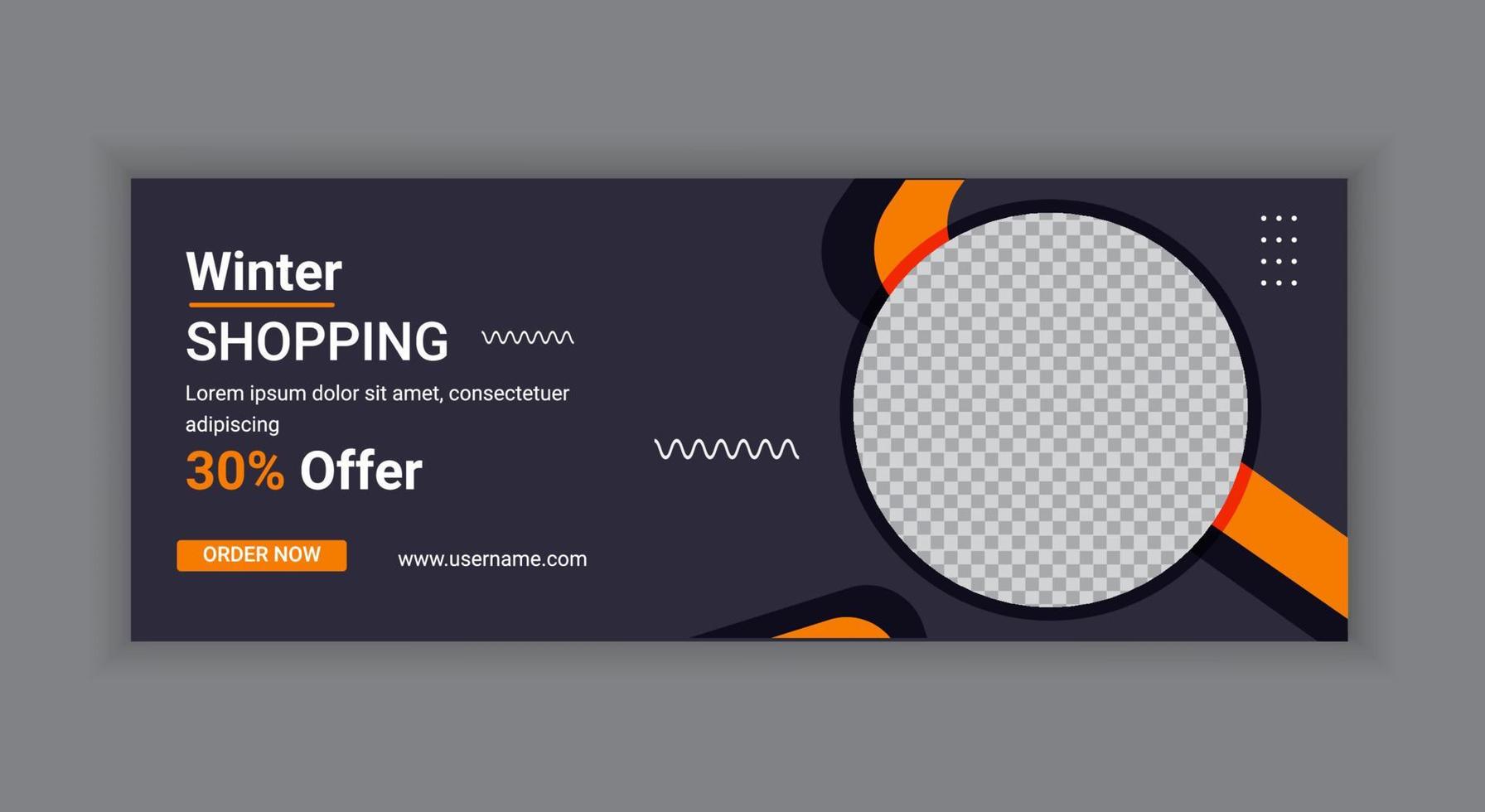 Sale Horizontal banner design template in dark colour vector