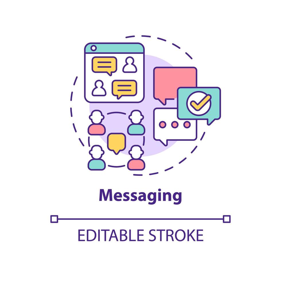 Messaging concept icon. Live text chat. Users communication. UCaaS