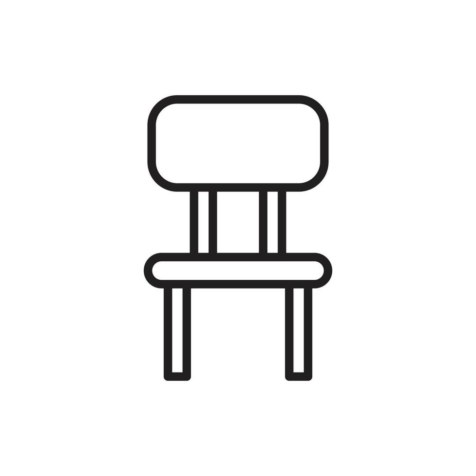 wooden chair for website graphic resource, presentation, symbol vector