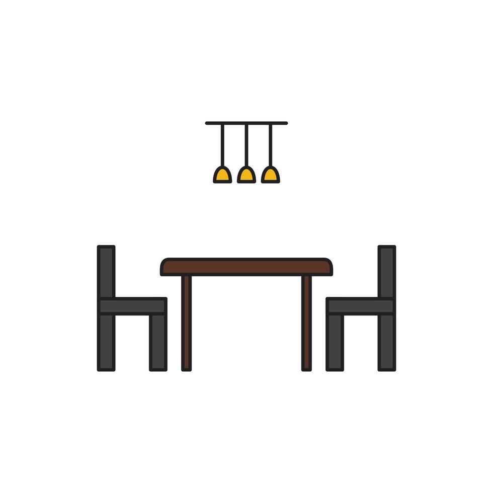 dining table vector editable for website icon presentation