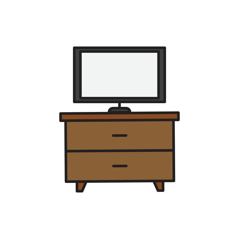 television cupboard furniture vector editable for website icon presentation