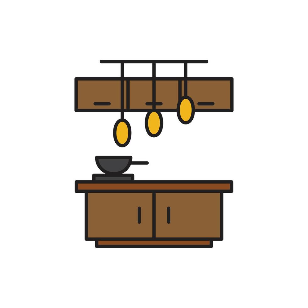 cocina editable para la presentación del icono del sitio web vector