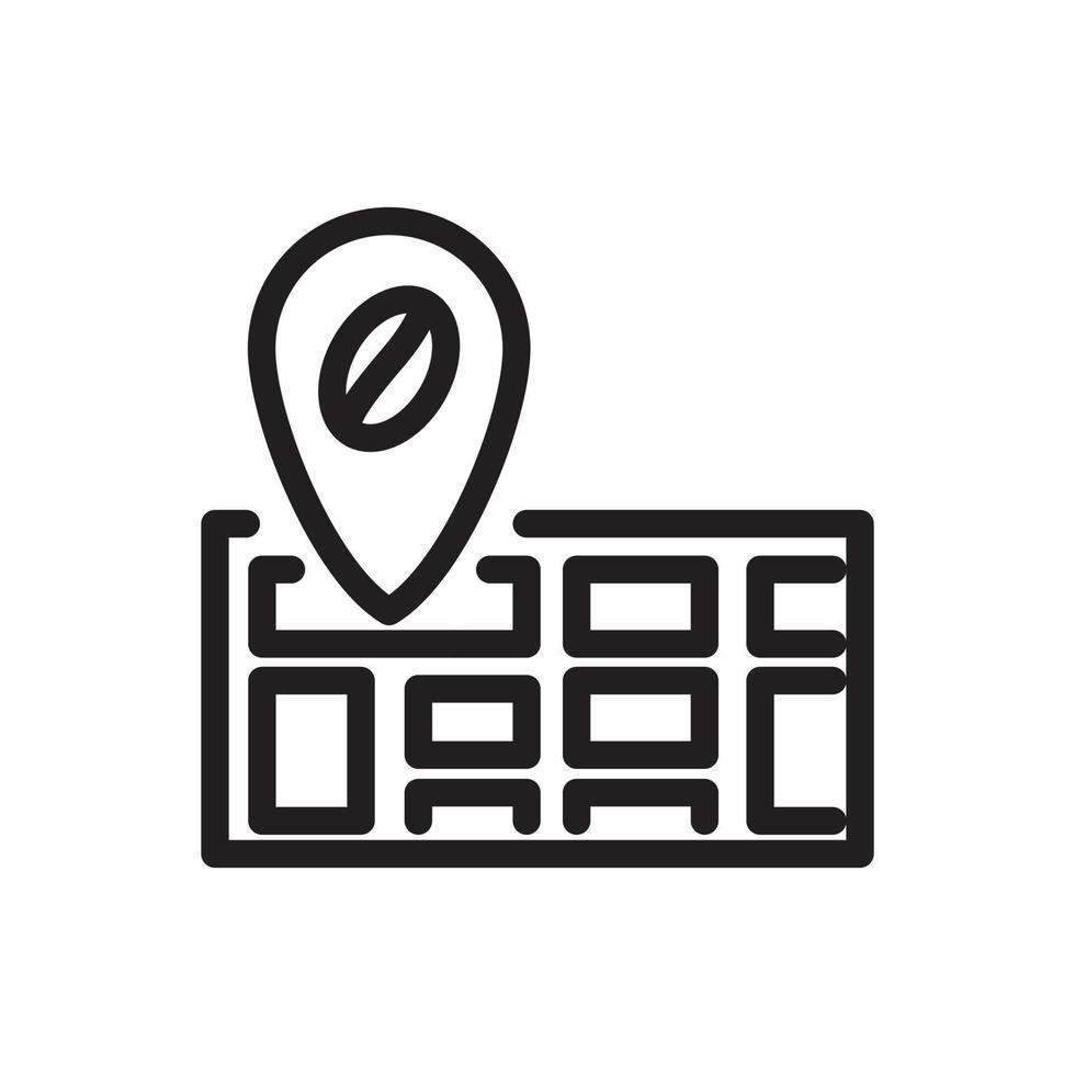 coffee shop location icon for website, presentation symbol vector