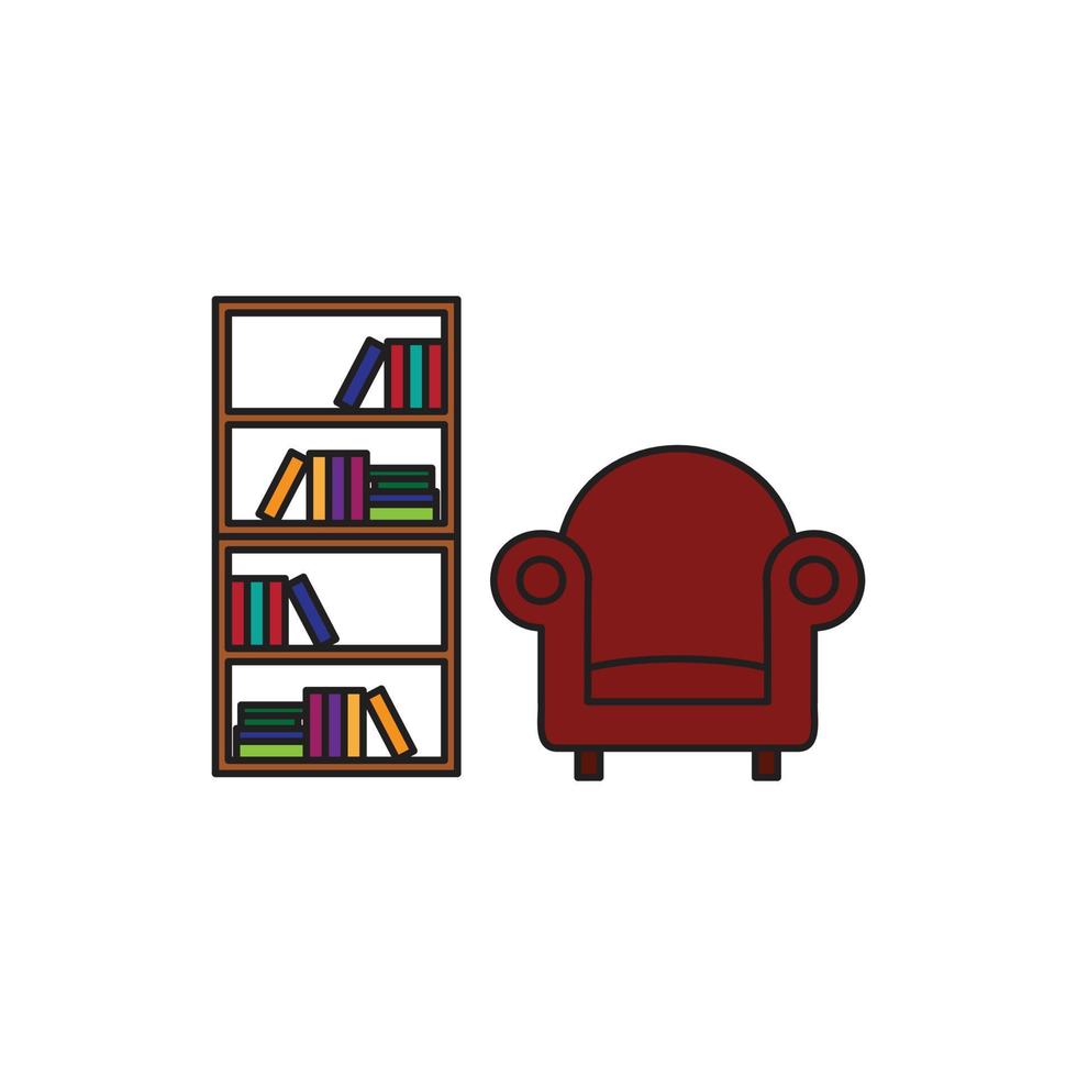 bookshelf home vector editable for website icon presentation