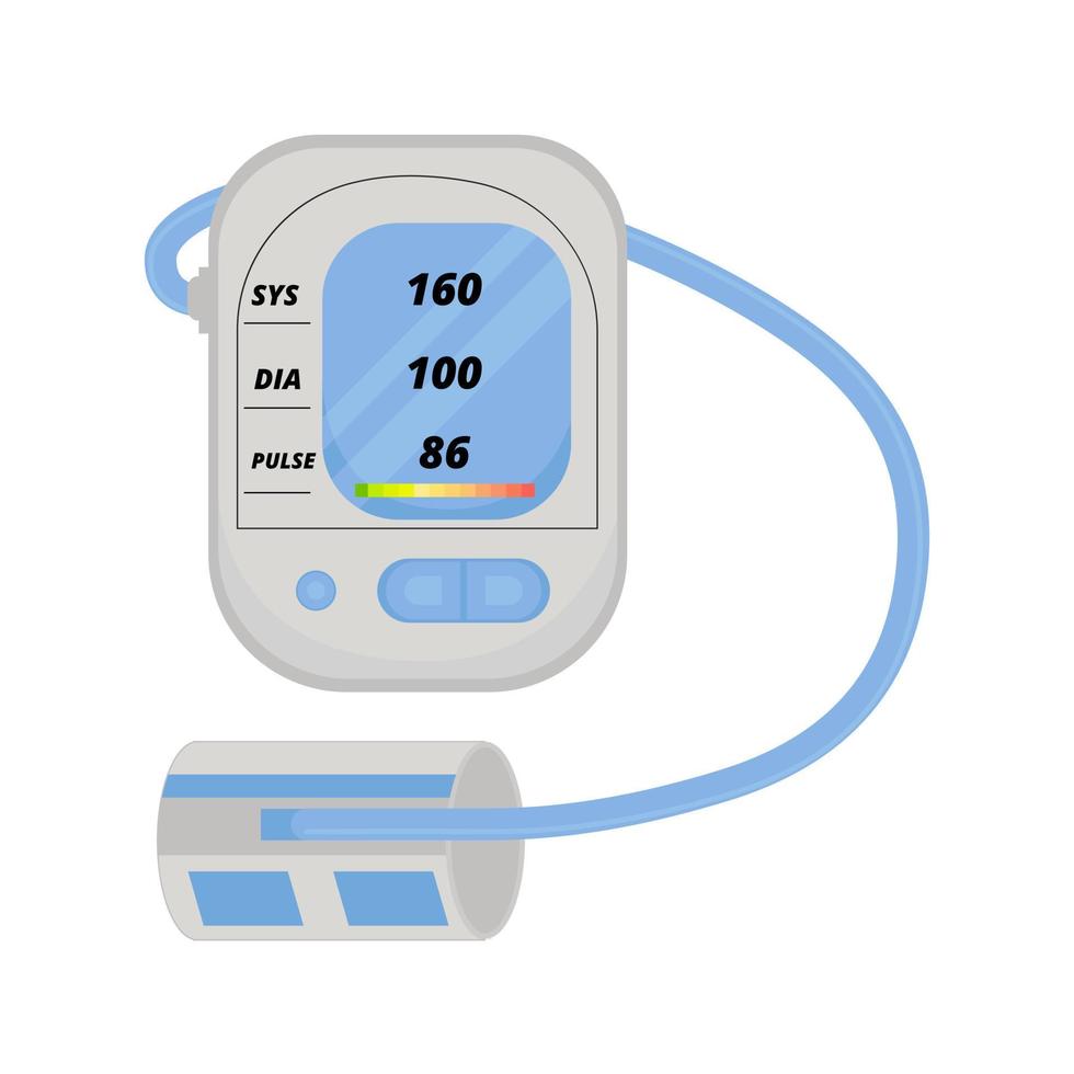 Medical electronic tonometer flat vector isolated modern illustratation.