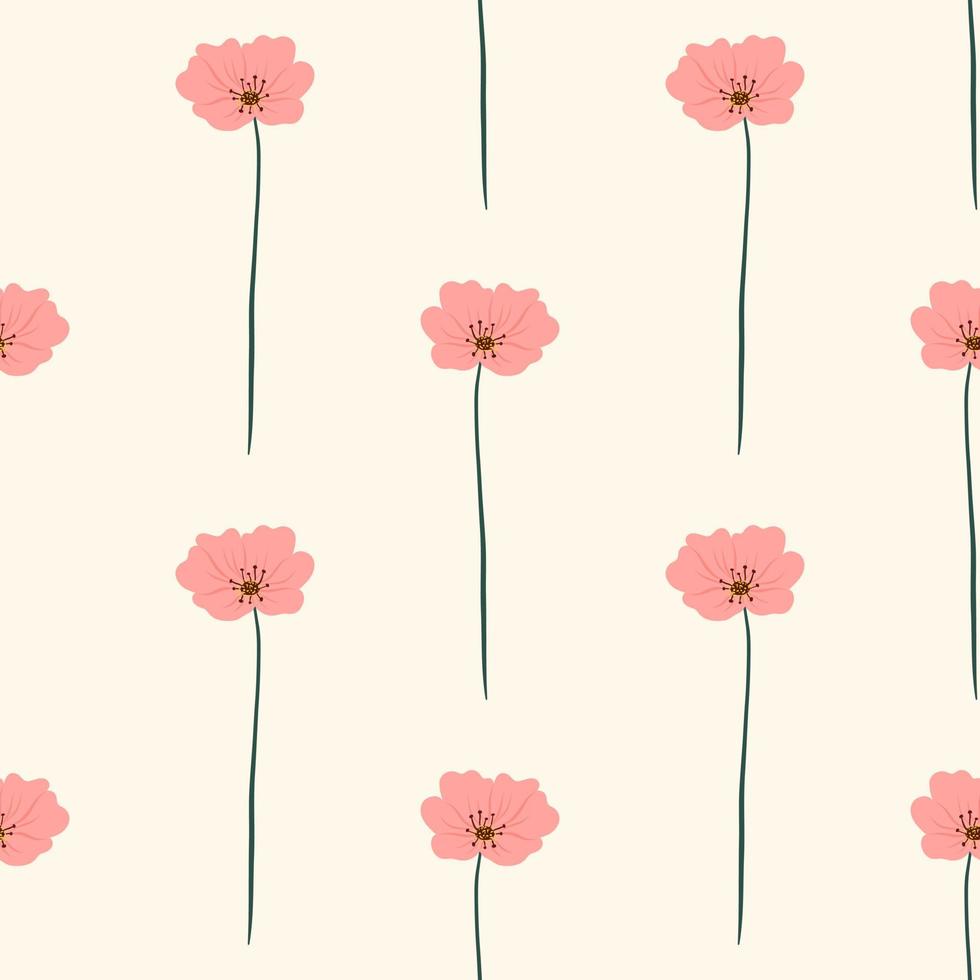 Floral seamless pattern with poppies. Vector design for paper, cover, fabric, interior decor and other users.