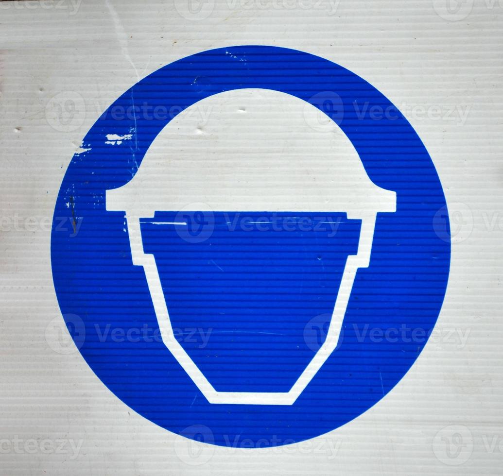 Protective wear and safety at work signs photo