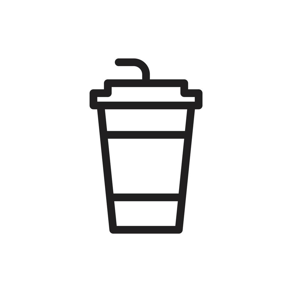 plastic cup coffee icon for website, presentation symbol vector