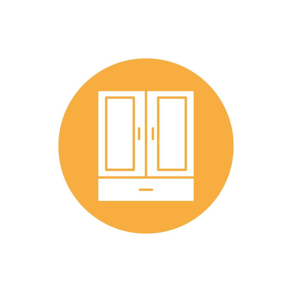 cupboard wardrobe for website graphic resource, presentation, symbol vector