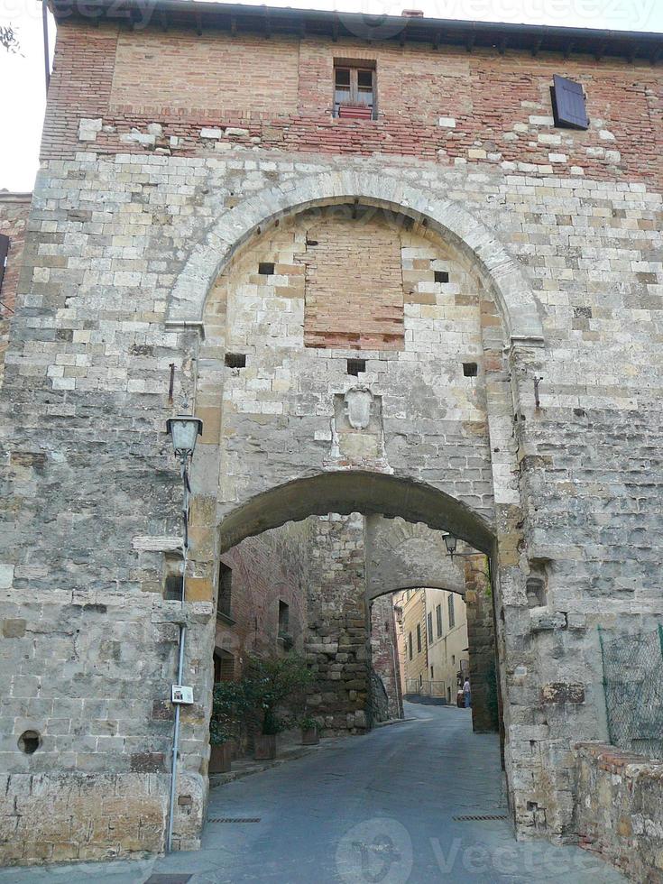 Porta delle Farine a Cagnano gate, Montepulciano in Tuscany, Ita photo