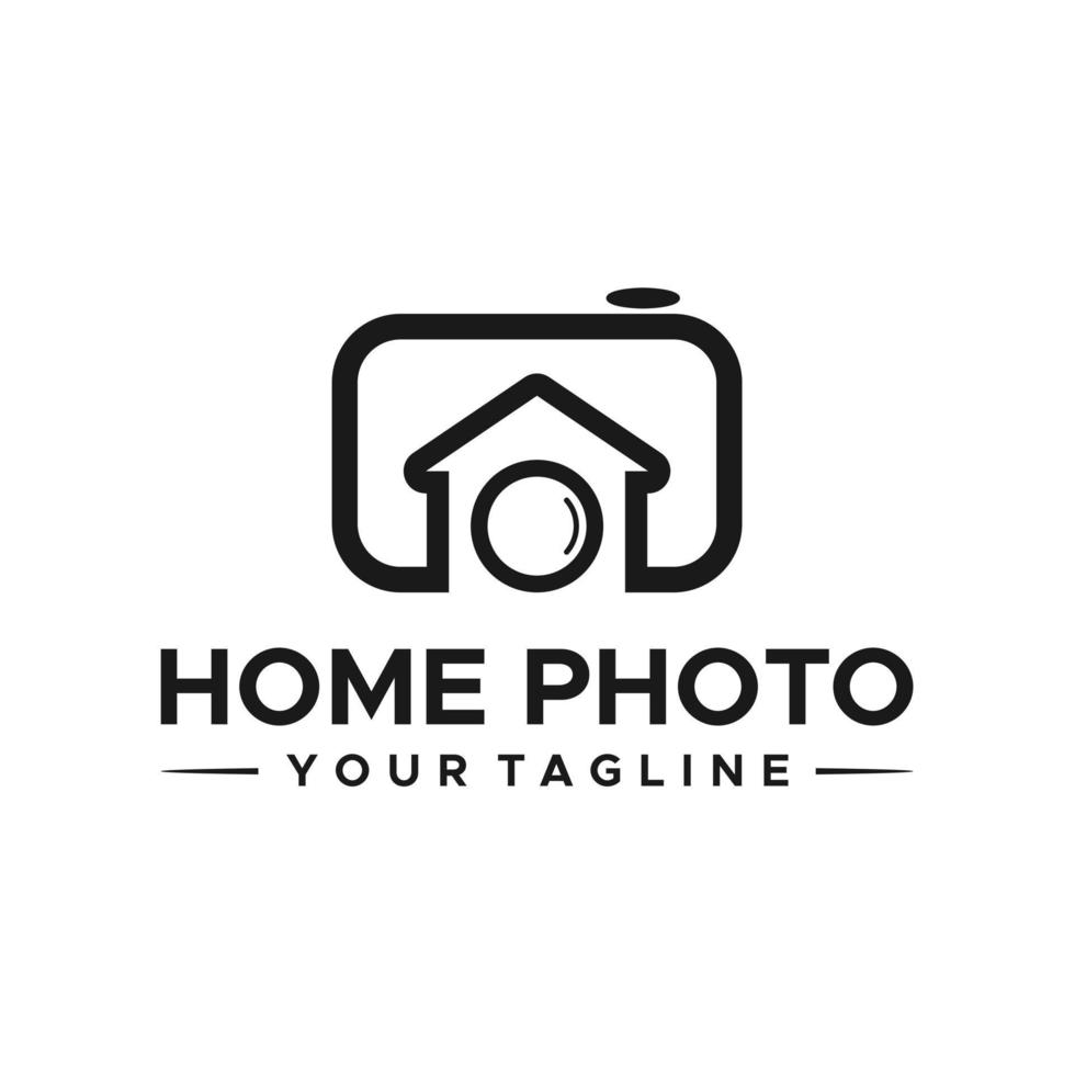 Home Camera and Photography Logo Sign Design vector