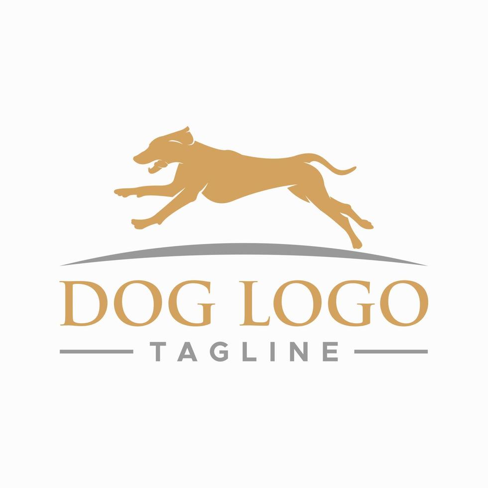 diseño de letrero de logotipo de perro vector