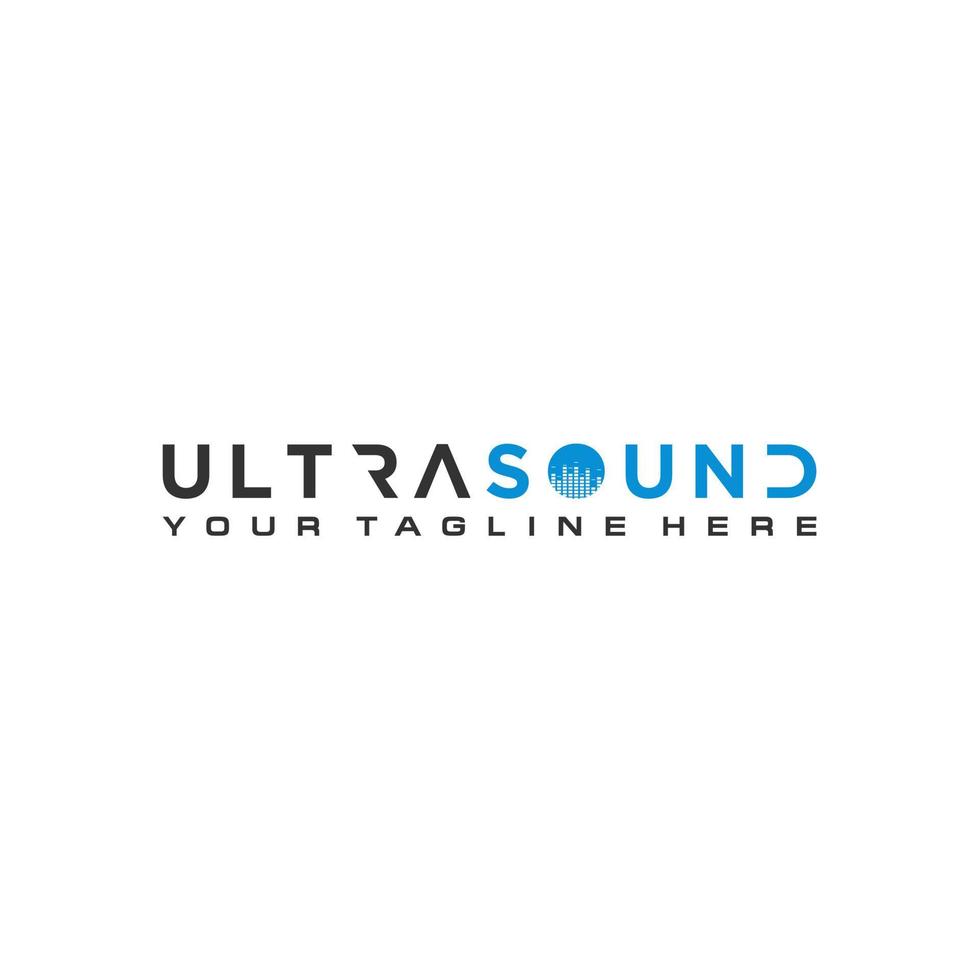 Ultra Sound Logo Sign Design vector