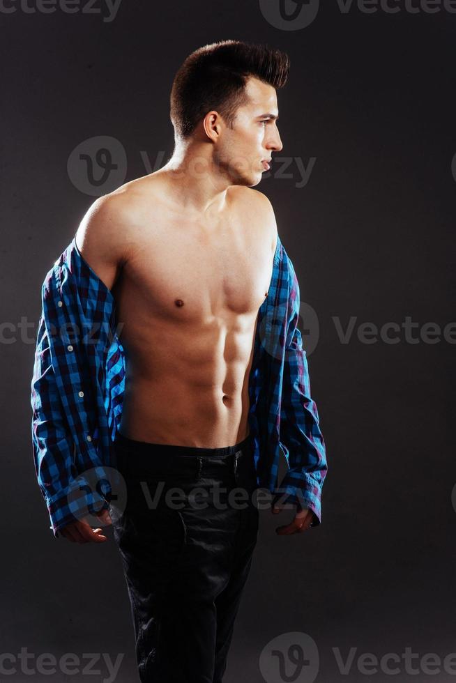 nude guy in shirt photo
