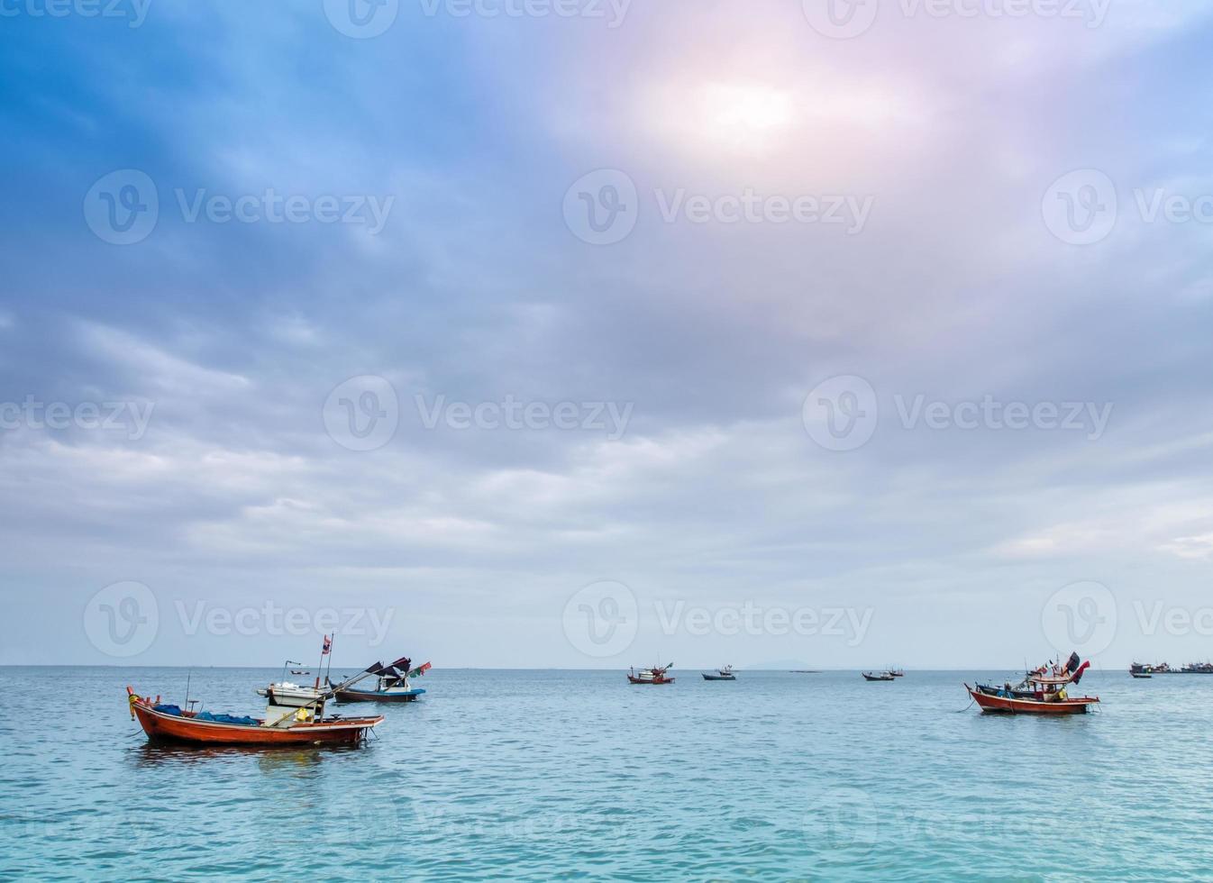 Small Fishing Boats coastal drift after returning from fishing photo