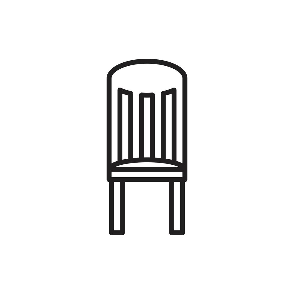 wooden chair for website graphic resource, presentation, symbol vector