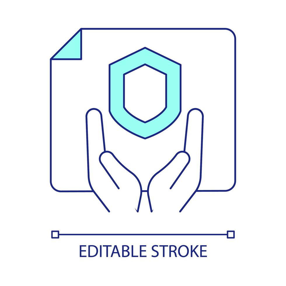 General insurance claim RGB color icon. Life coverage. Contract for professional protection service. Isolated vector illustration. Simple filled line drawing. Editable stroke. Arial font used