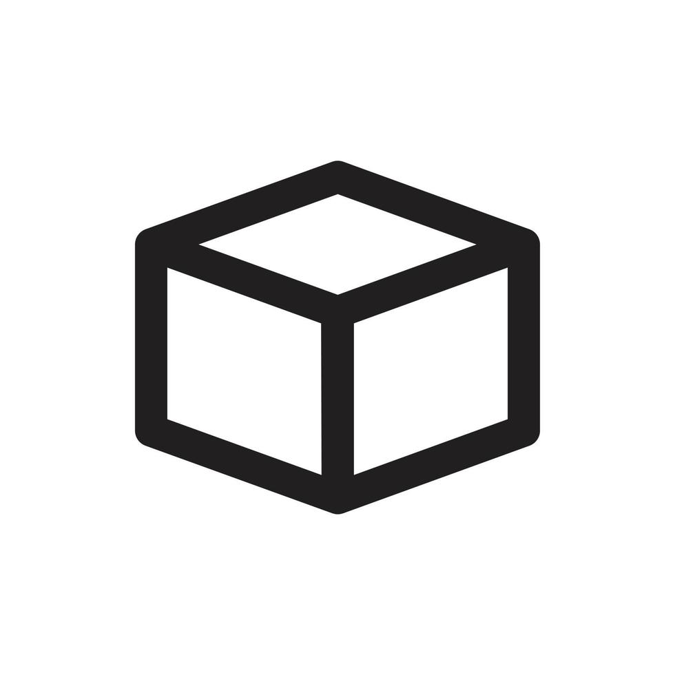 cube ice icon for website, presentation symbol vector