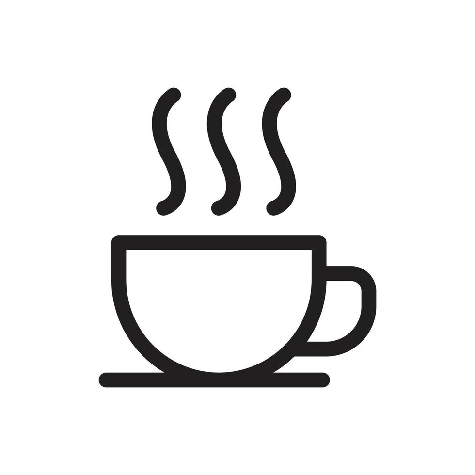 hot coffee icon for website, presentation symbol vector