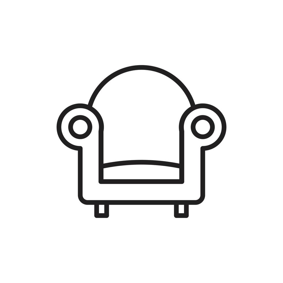 Sofa icon for website graphic resource, presentation, symbol vector