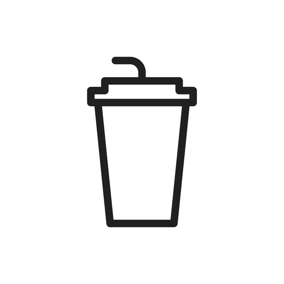 taza de plástico coffeeicon para sitio web, símbolo de presentación vector