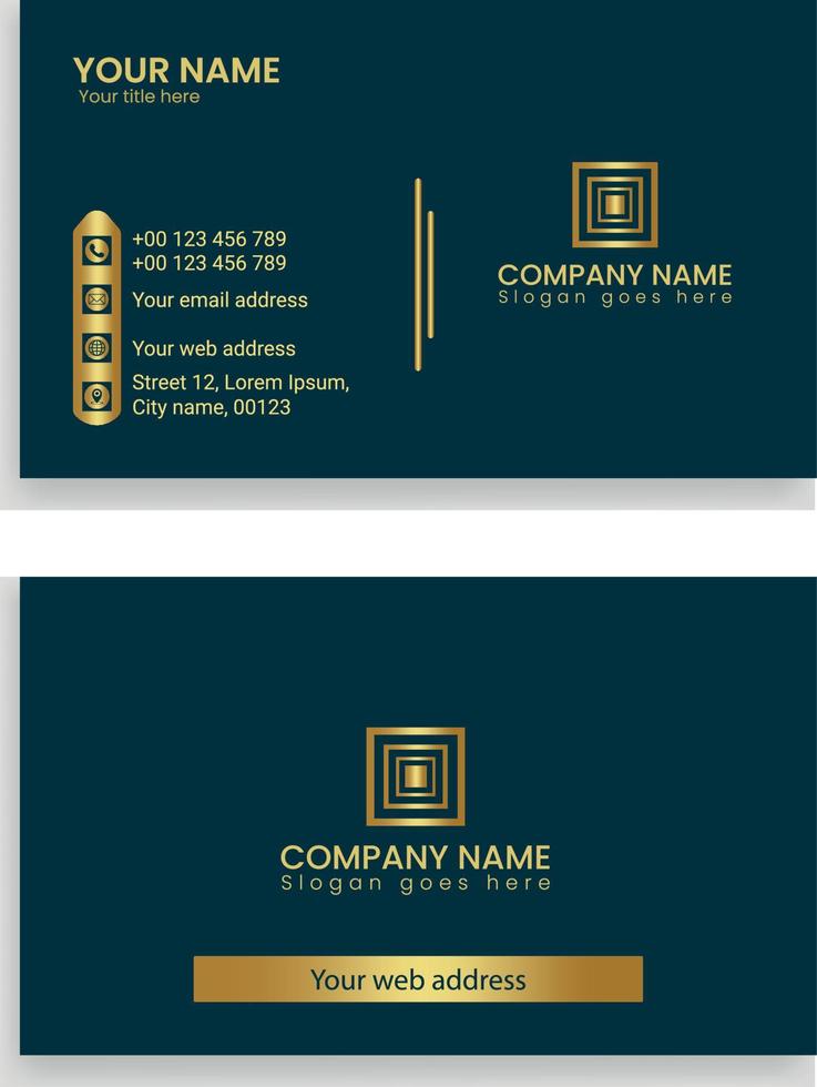 Business card luxury desig vector