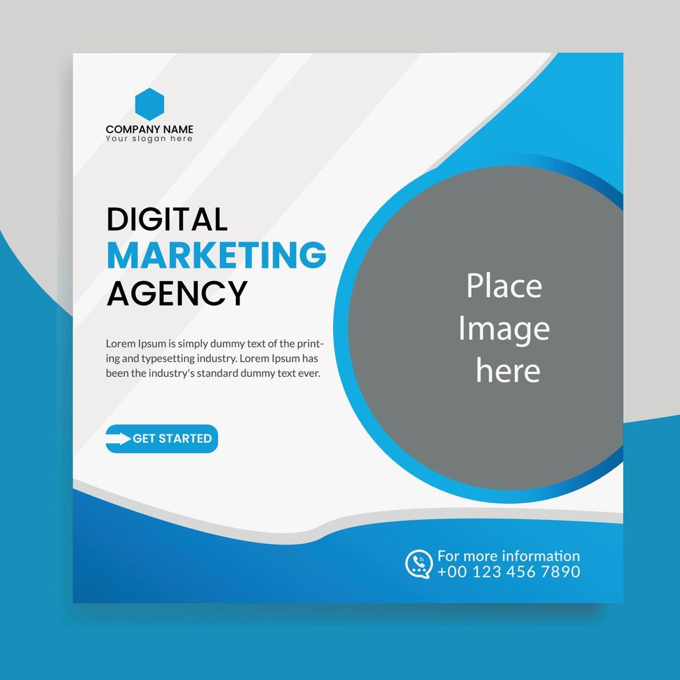 Social media banner template vector
