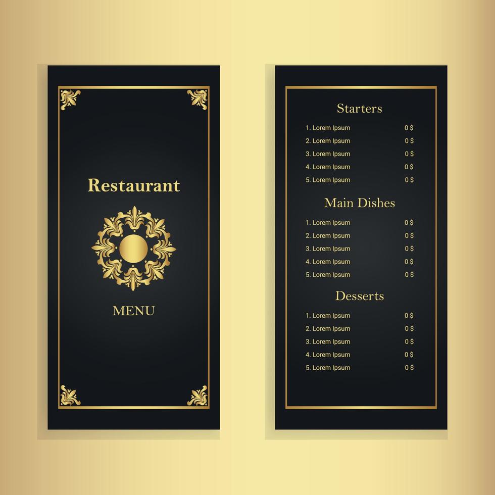Restaurant Food Menu vector