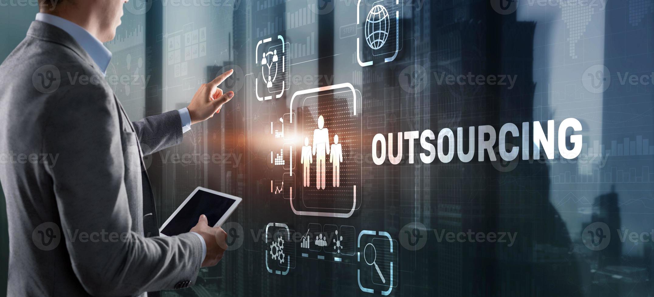 Outsourcing Business Human Resources Internet Finance Technology Concept photo