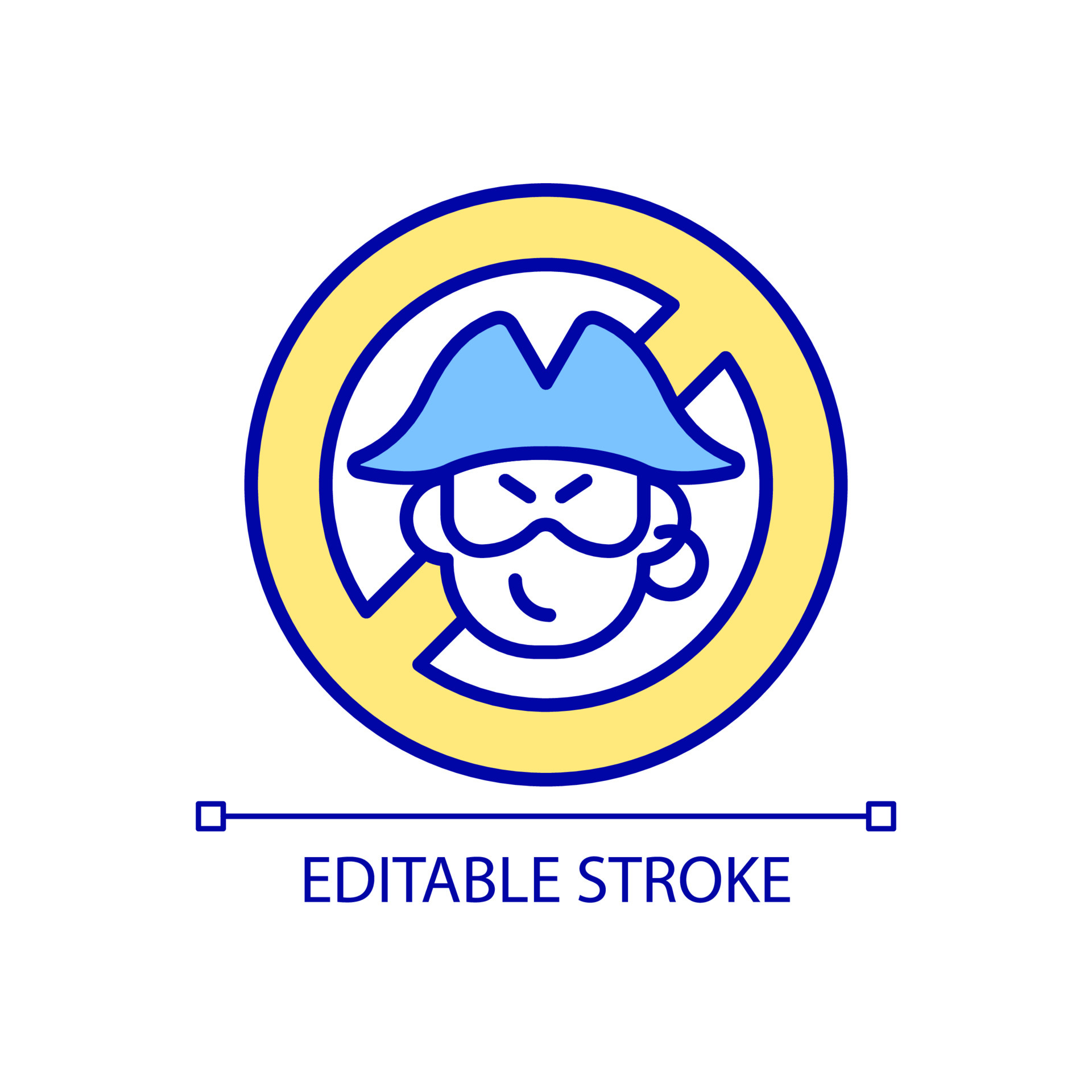 Cyber attacks prevention RGB color icon. Defense against ...