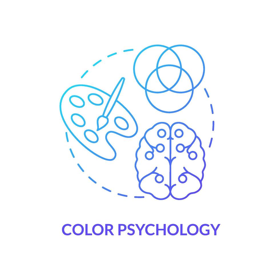 Study of hues concept icon. Colour psychology. Impact consumer perception. Brand identity. Customers visual attraction abstract idea thin line illustration. Vector isolated outline color drawing