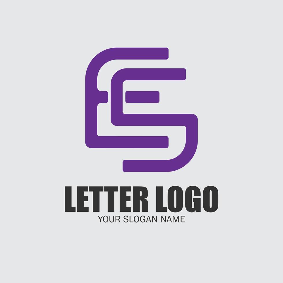 ES, E, S Abstract letters logo monogram vector