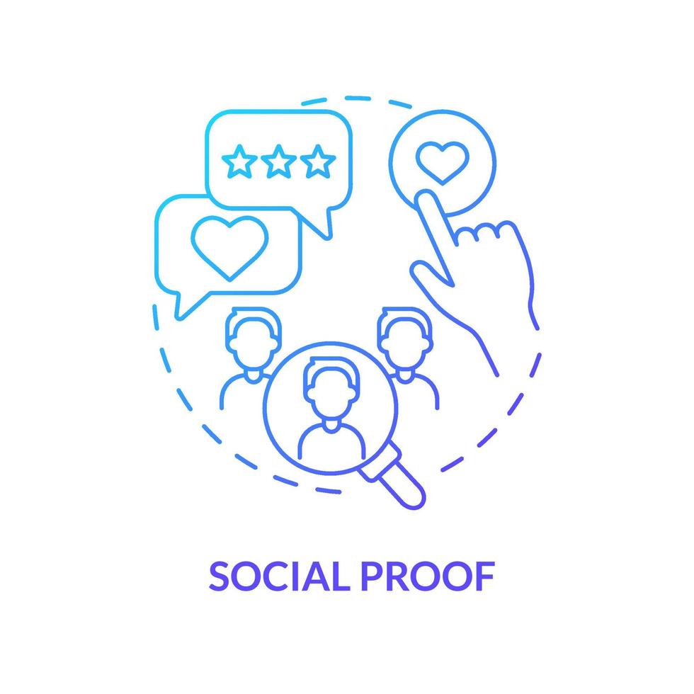 Social influence concept icon. Audience loyalty. Customer review about purchased product. Service quality rating abstract idea thin line illustration. Vector isolated outline color drawing