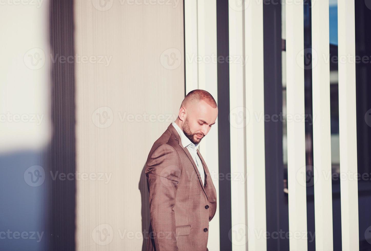 Handsome businessman in suit photo