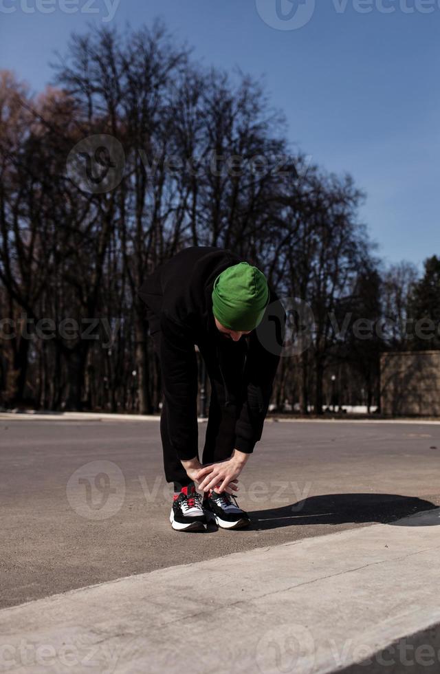 Full length portrait of a athletic man photo