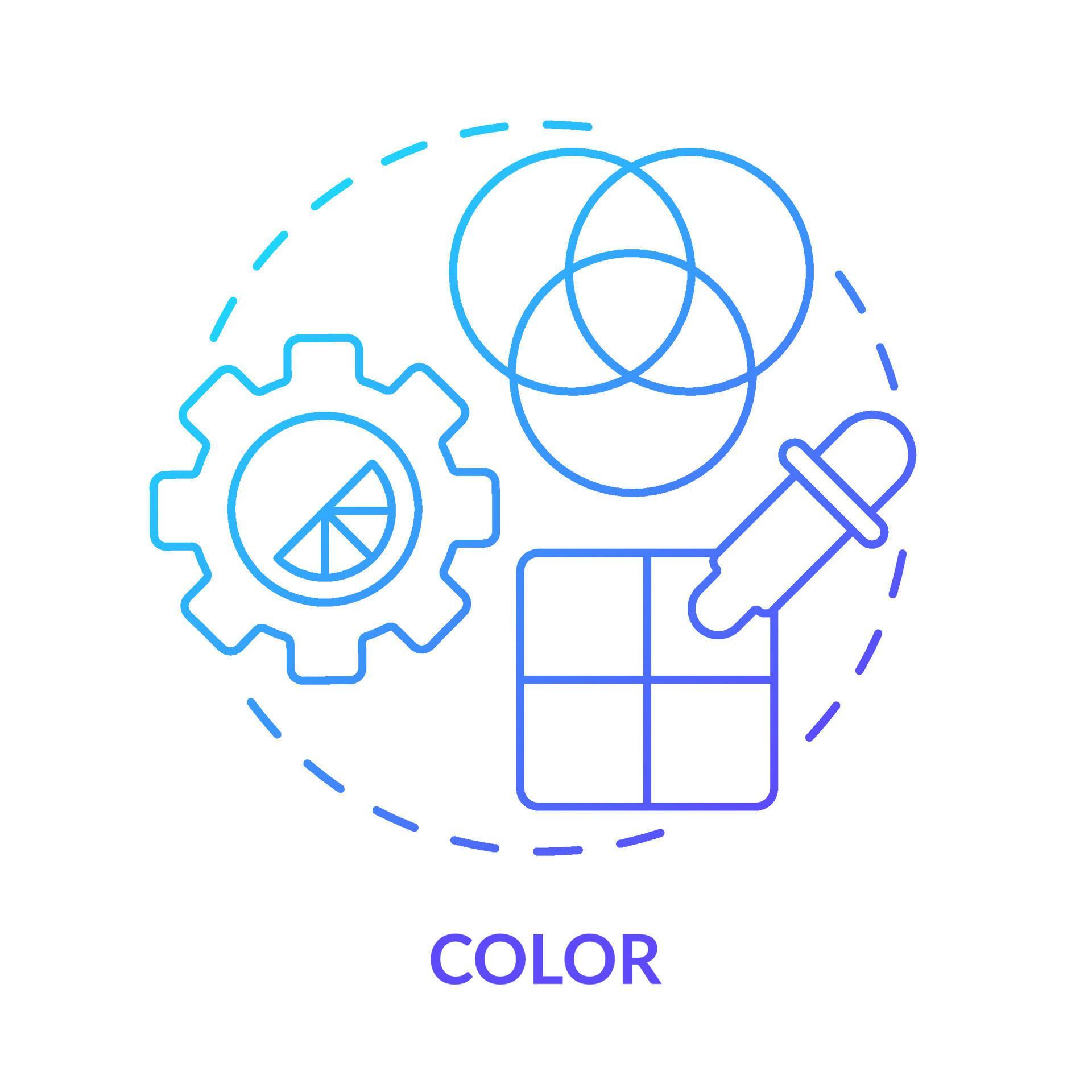 Color blue gradient concept icon. Visual content style making ...