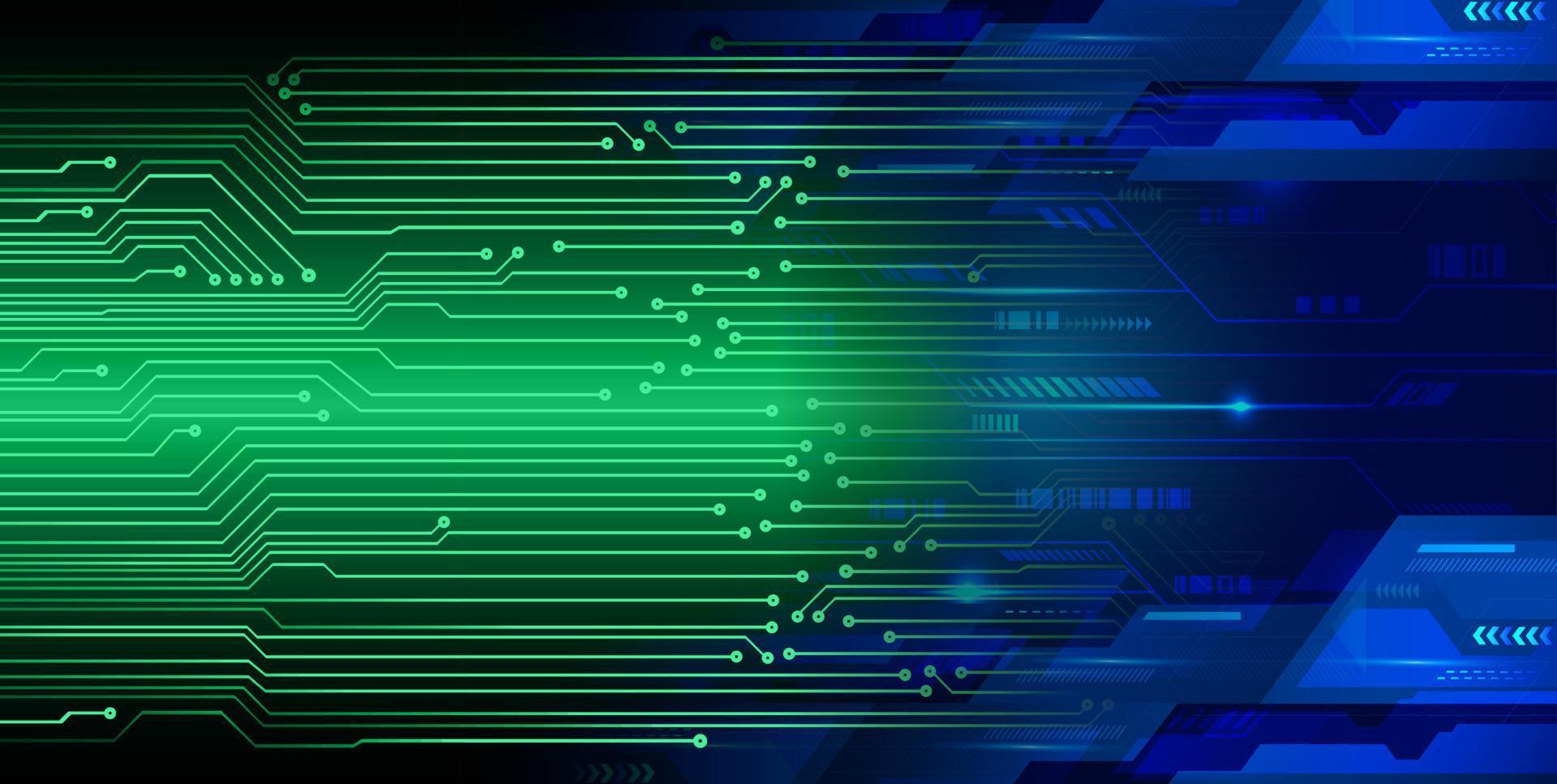 Fondo de concepto de tecnología futura de circuito cibernético vector