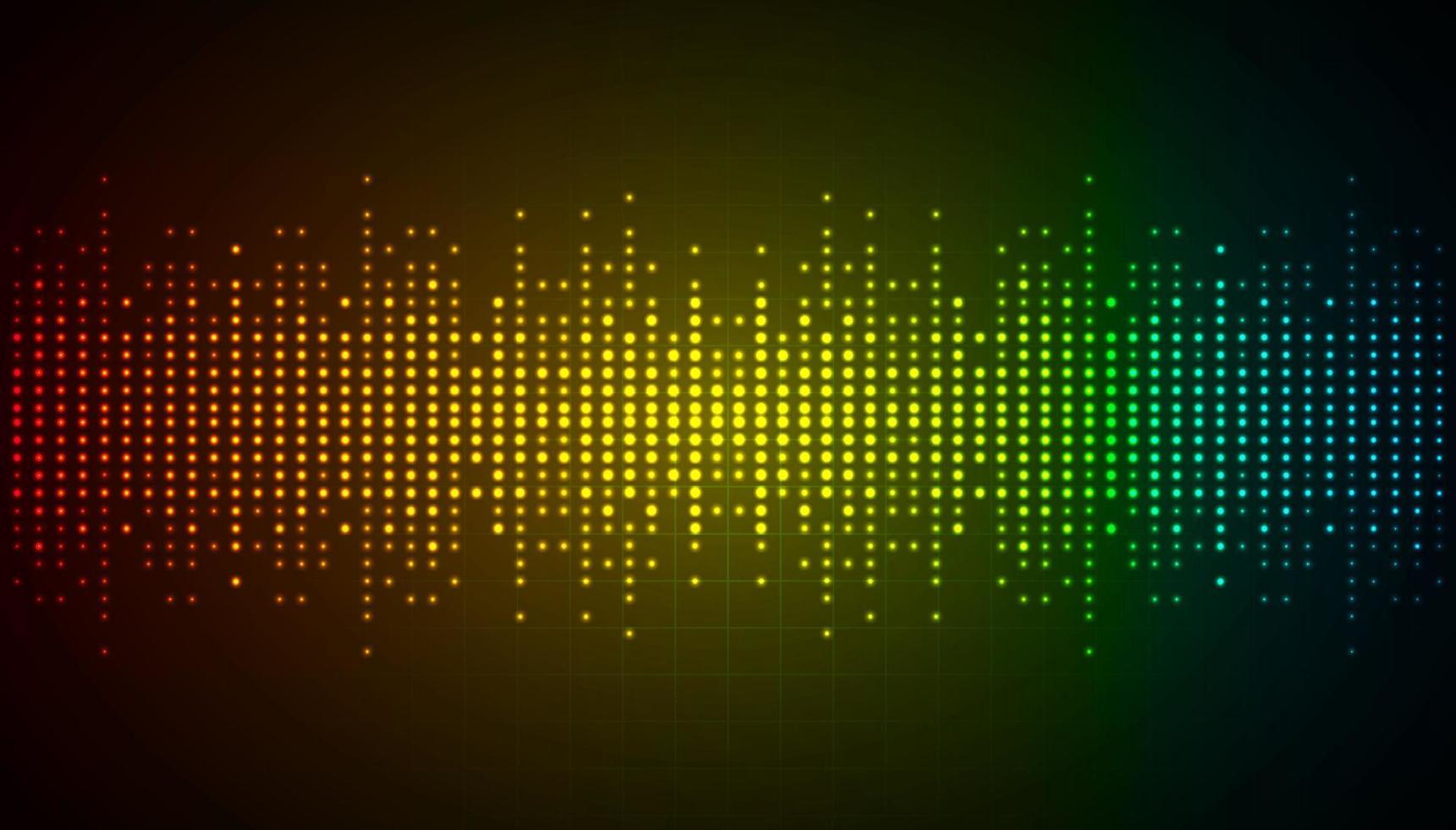 Sound waves oscillating dark light vector