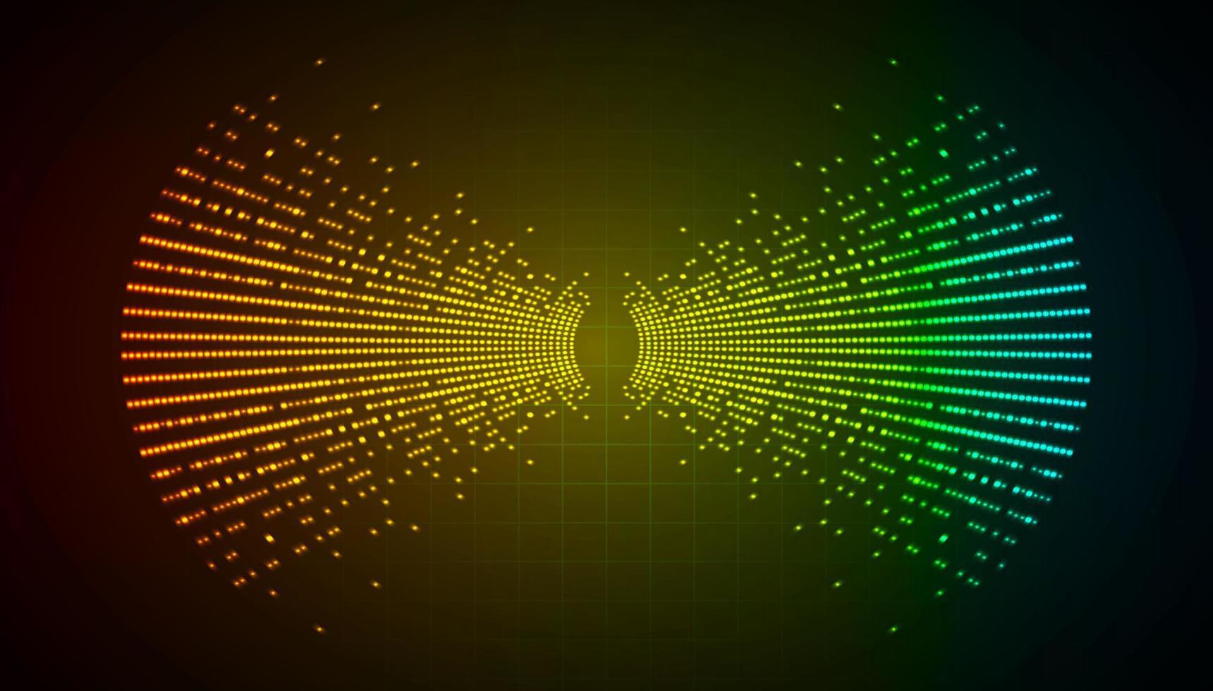 Sound waves oscillating dark light vector