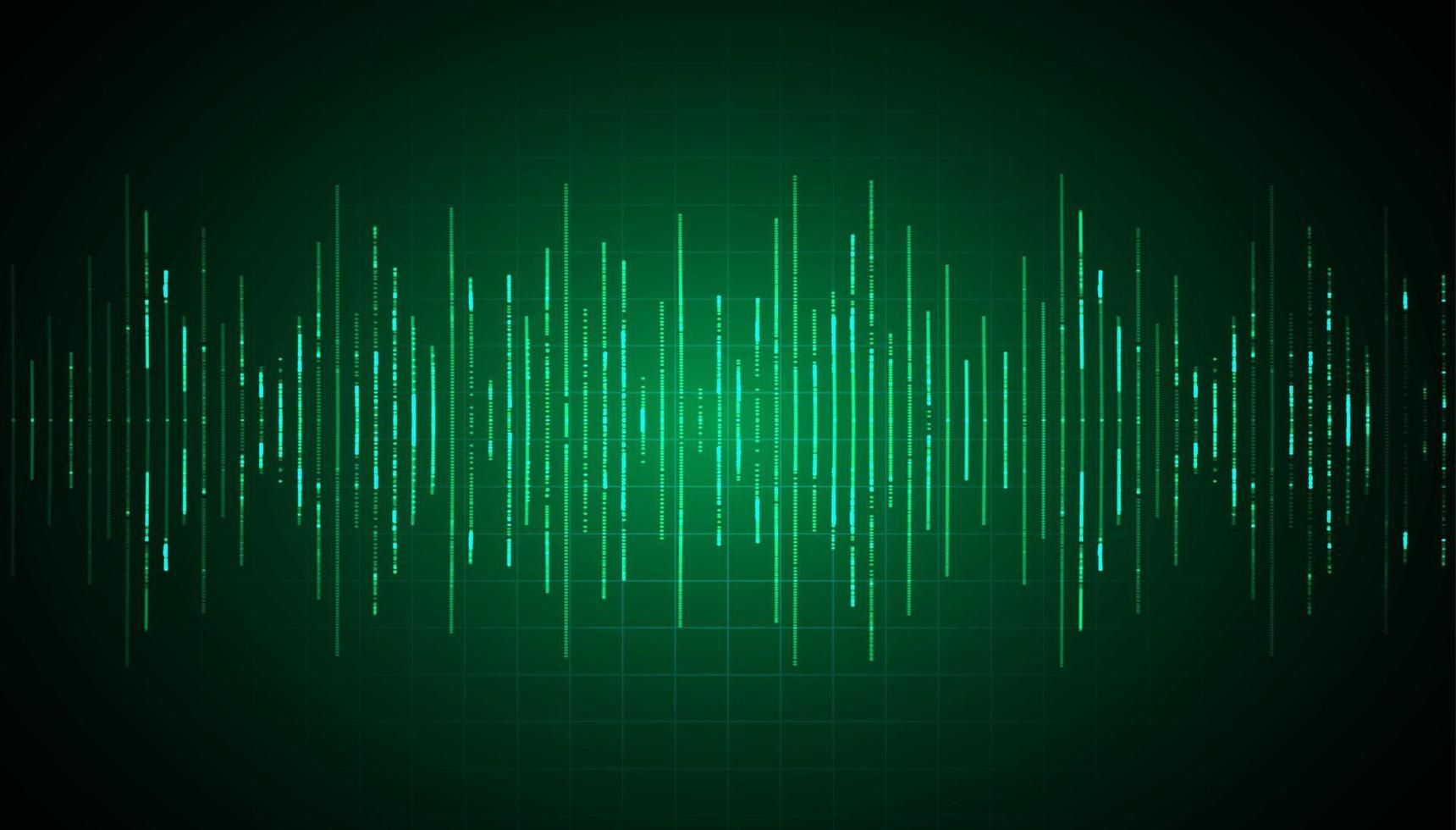Sound waves oscillating dark light vector