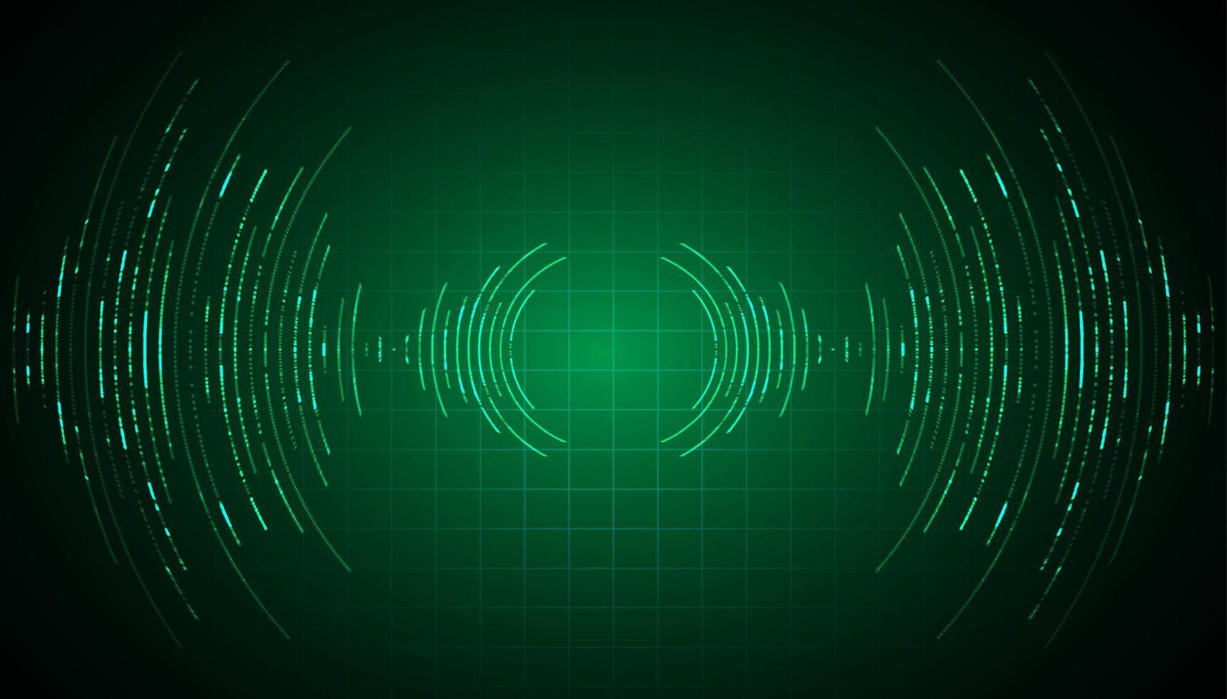Sound waves oscillating dark light vector