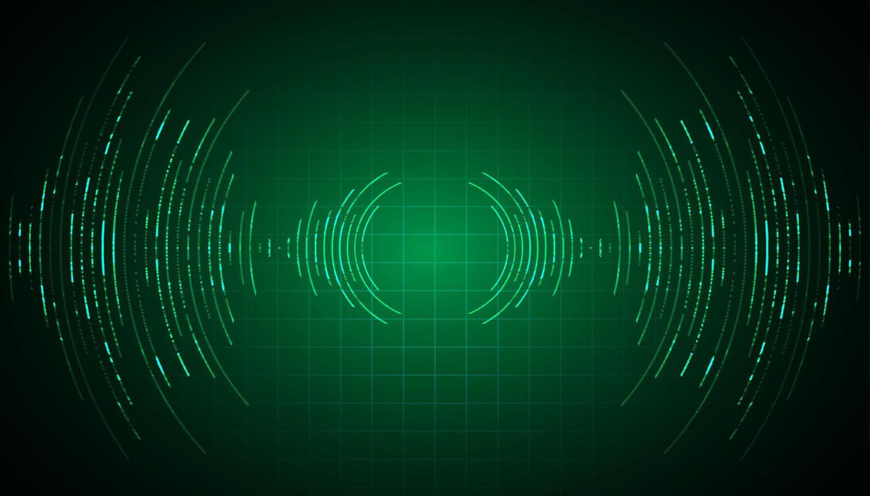 ondas de sonido oscilando luz oscura vector