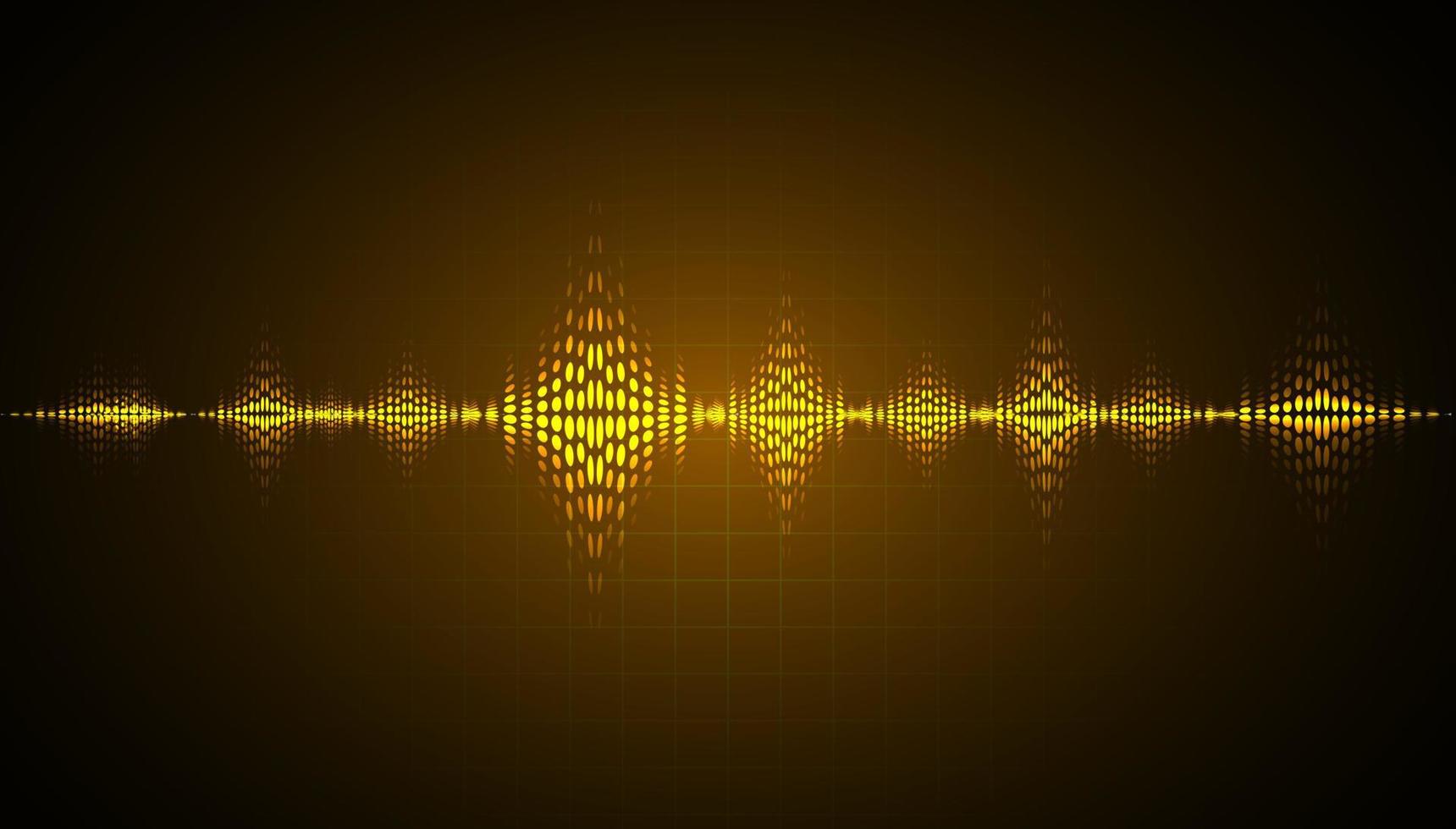 Sound waves oscillating dark light vector