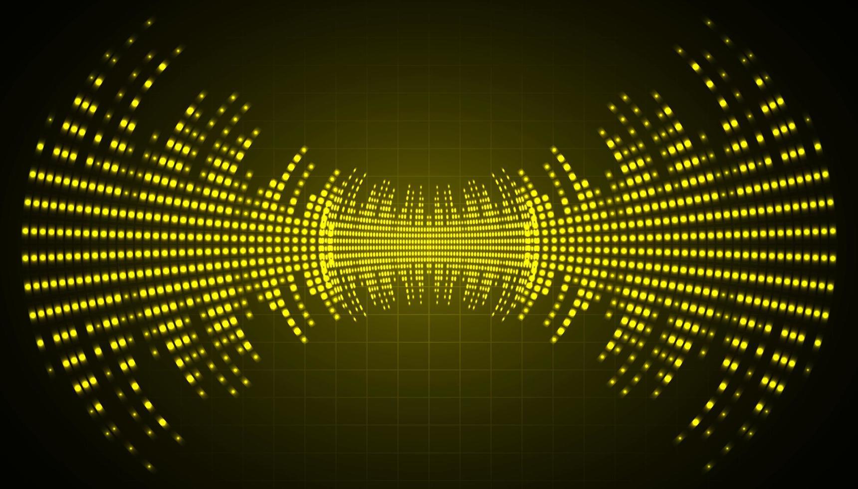 Sound waves oscillating dark light vector