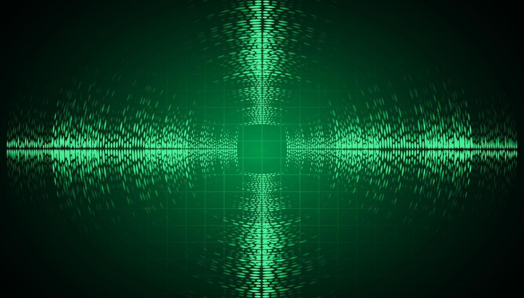 ondas de sonido oscilando luz oscura vector