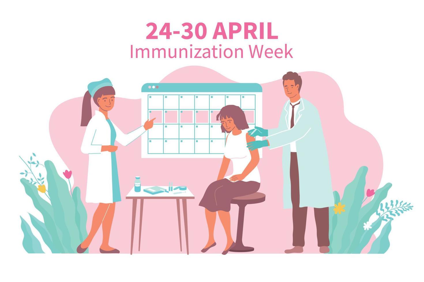 World Immunization Week vector